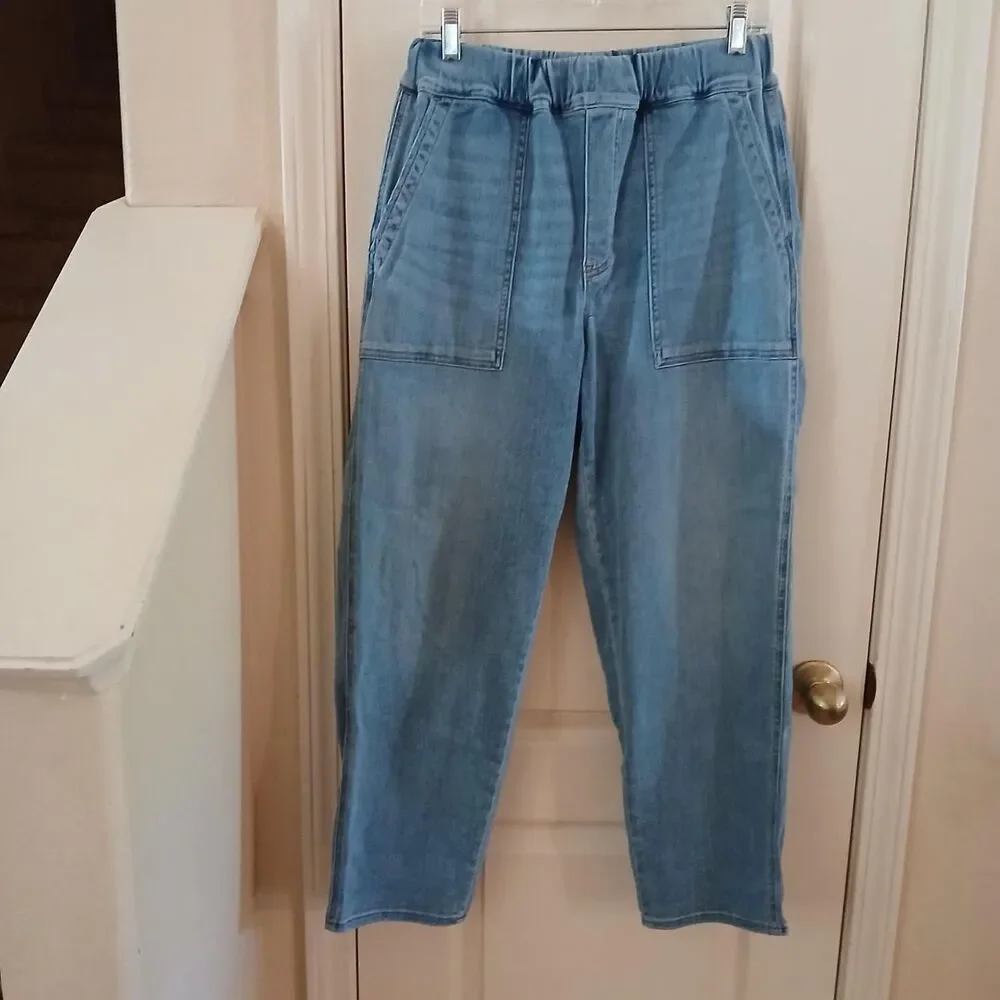 Madewell Pull-On Relaxed Jeans Lisford Wash M Capsule Wardrobe Staple Basic